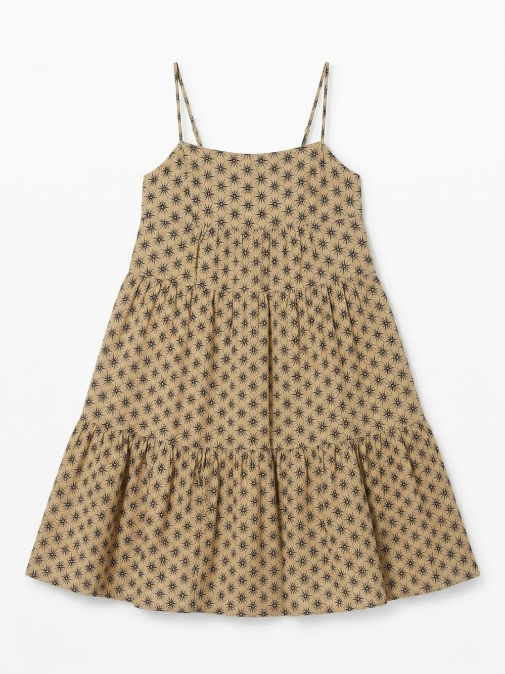 Levi's Women's XS Beige Tiered Geometric Cami Dress